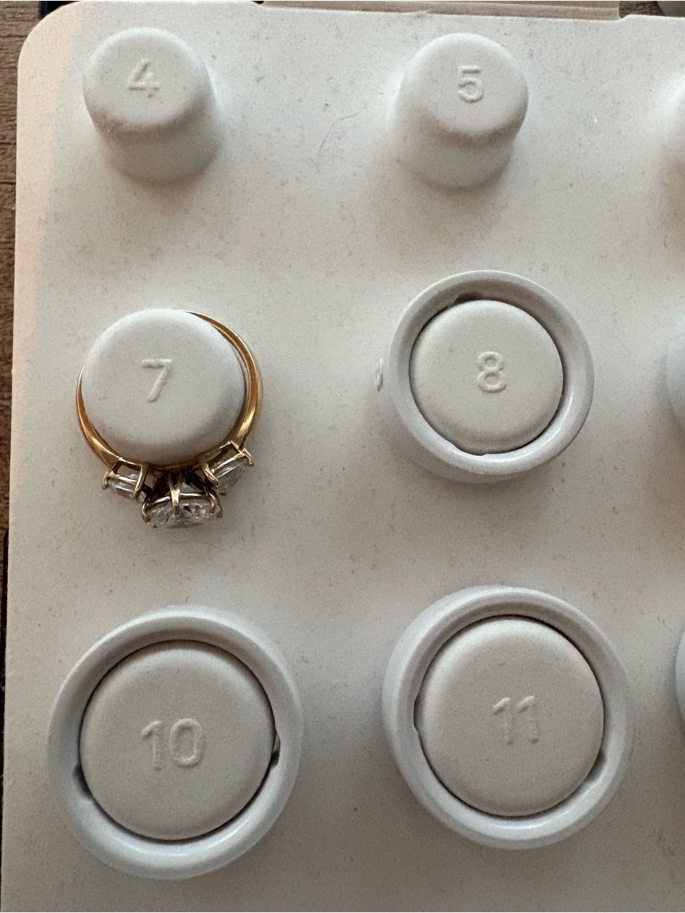 14K Ring Round with Pear Shaped CZ - Picture 6 of 6